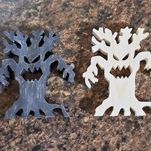 1 or 3 Unfinished or painted wooden HAUNTED TREE cutouts,  wood SPOOKY Tree, Tree shapes, wooden Scary tree shapes, unfinished scary tree
