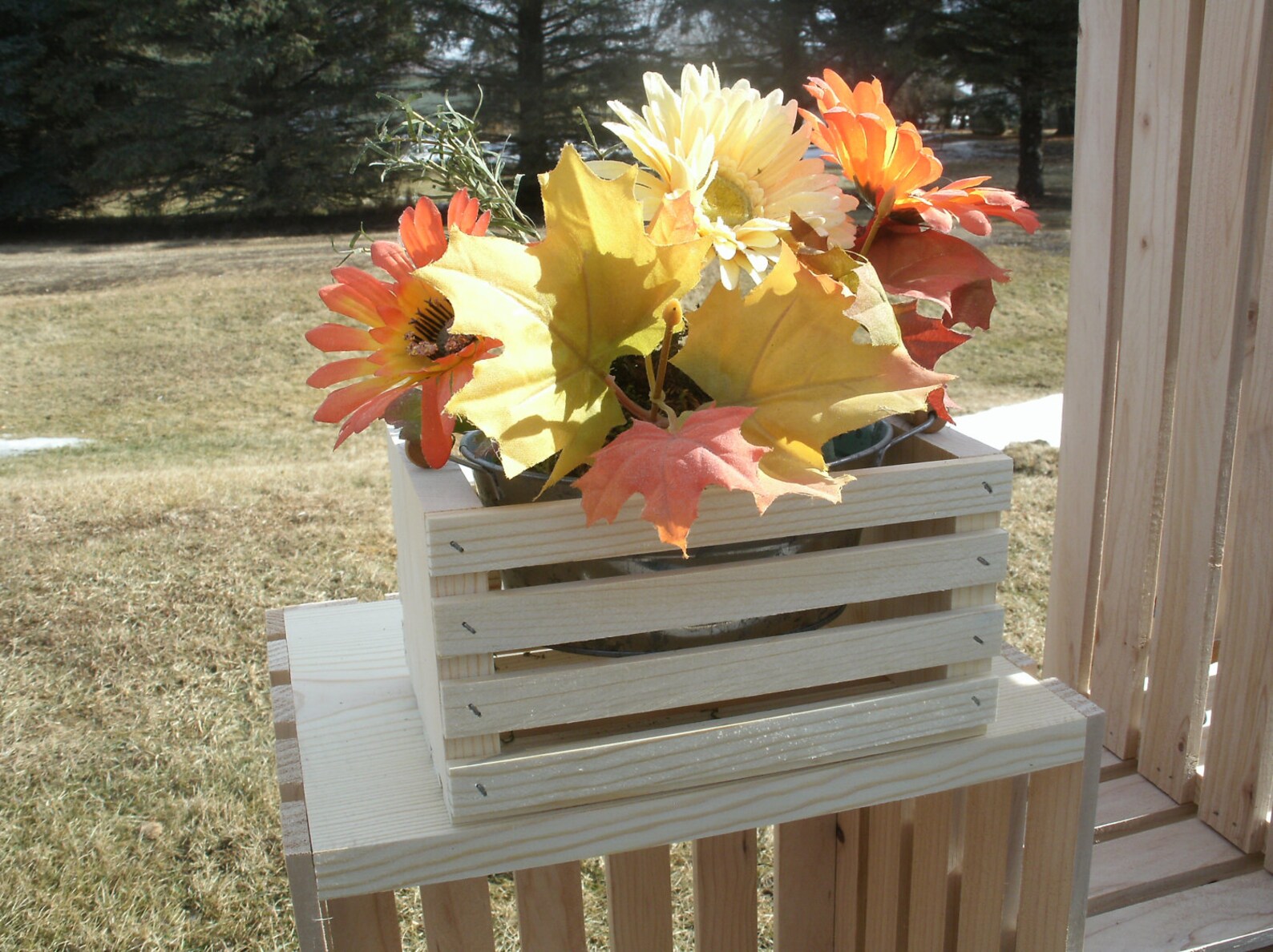 Small Wood Crate Centerpiece Crate Wooden Crate Wood Etsy