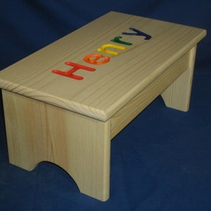 Personalized kids step stool, 16&quot; LONG  personalized children&#39;s step stool, wooden stool,  unfinished wood step stool, step stool, bench