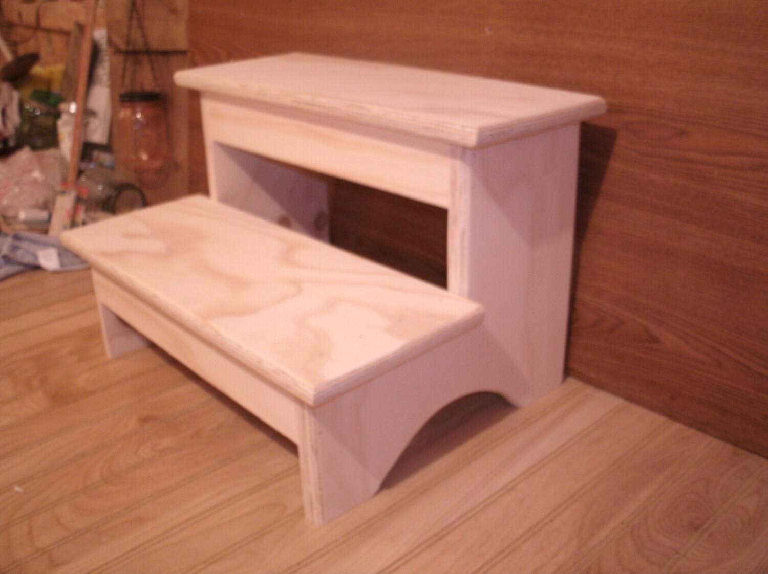 Wood Step Stool Unfinished Wooden Step Stool Wood Stool Etsy Australia