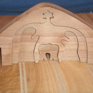Nativity, wood nativity, wood nativity set, Walnut or Oak nativity puzzle, wooden nativity set, wooden nativity puzzle