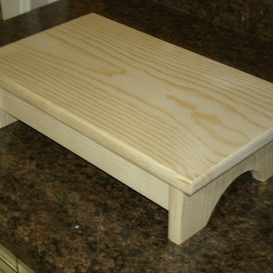 Taburete de madera sin terminar, taburete de madera de 4", pino sin terminar, banco de madera, taburete de madera