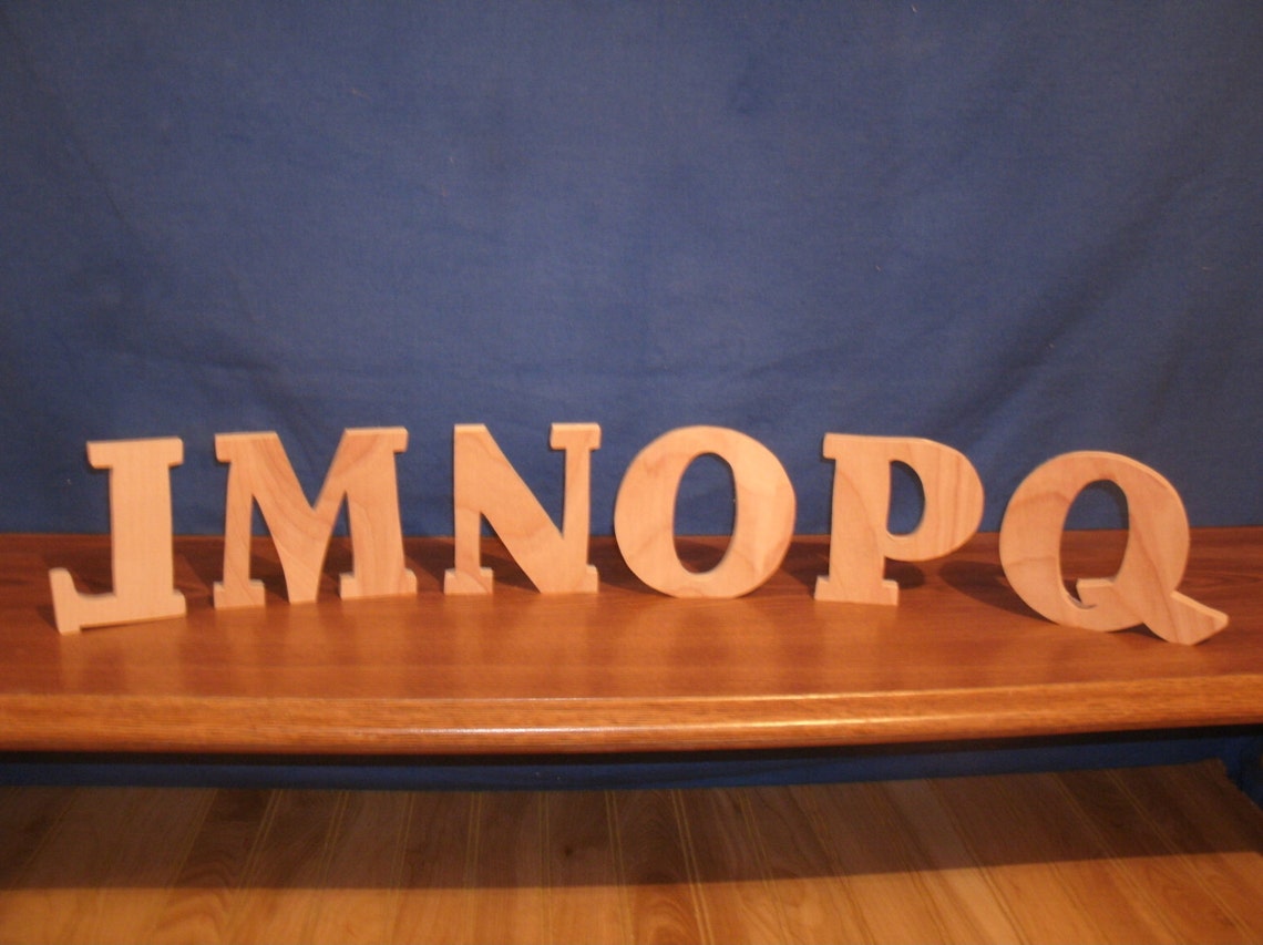 4 Wooden Letters Unfinished Wooden Letters 1/2 Etsy