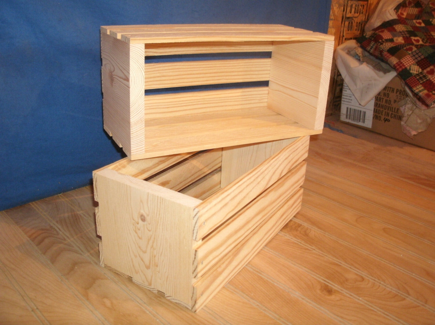 Wood Crate Rack Wooden Crate, Medium Wood Crate, Wood Crate, Wooden Storage Crate ...