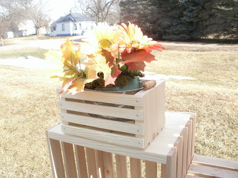 Small Wood Crate Centerpiece Crate Wooden Crate Wood Etsy