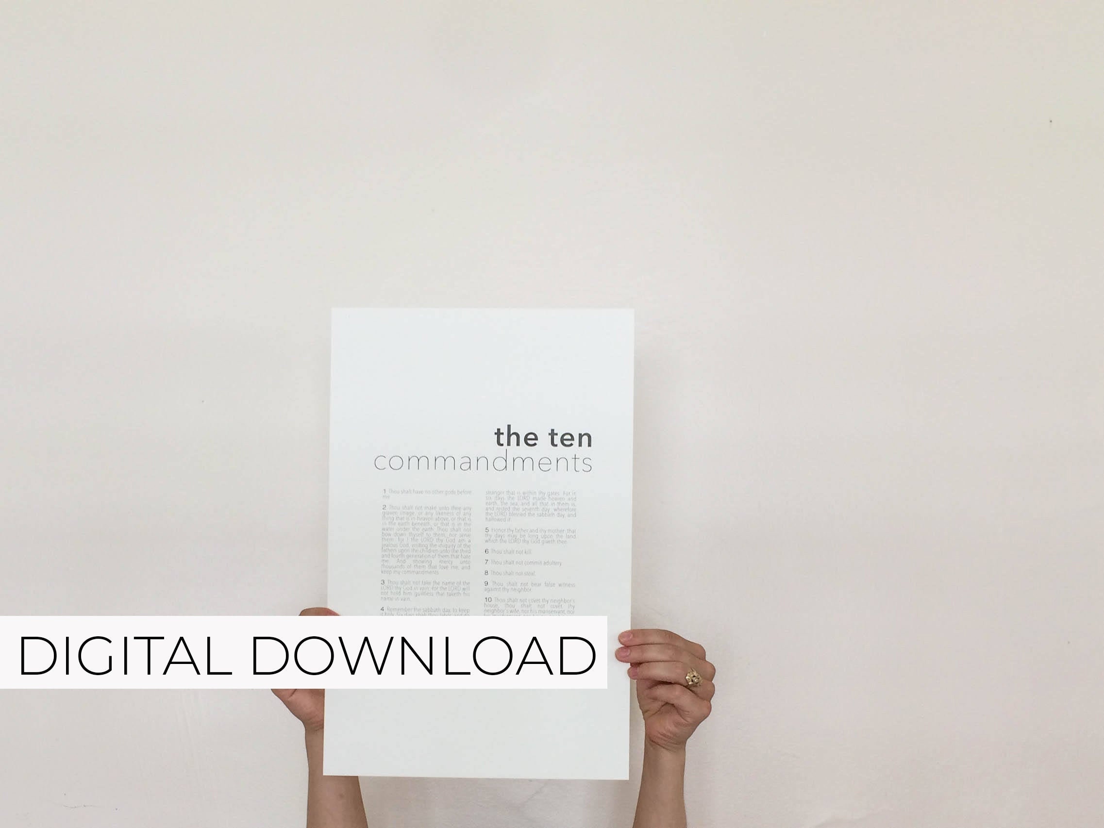 Ten Commandments | Modern | DIGITAL DOWNLOAD - Etsy