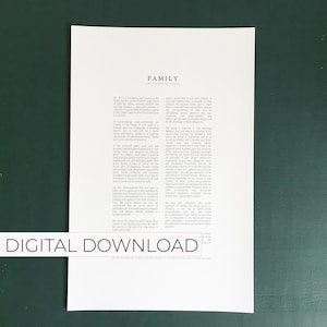 Familienausrufung | Klassisch | DIGITALER DOWNLOAD