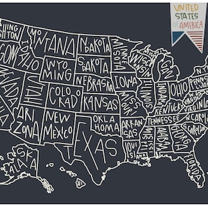 Mapa dos Estados Unidos | Moderno | DOWNLOAD DIGITAL