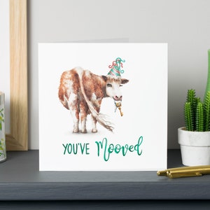 New Home Card Funny First House Cow Moving Card - Etsy UK