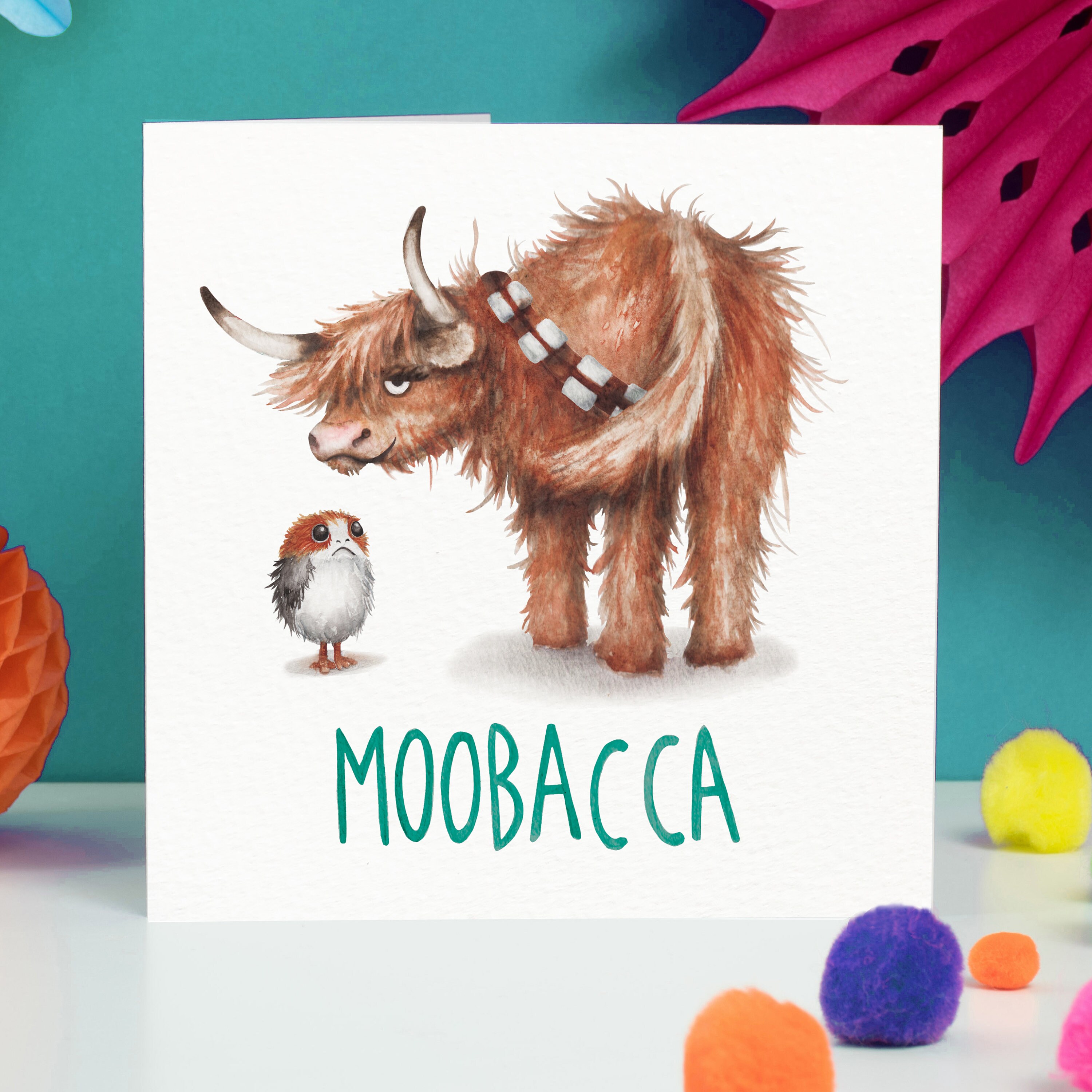 Moobacca Chewwie Birthday Card Star Wars Cow Card Funny - Etsy Finland