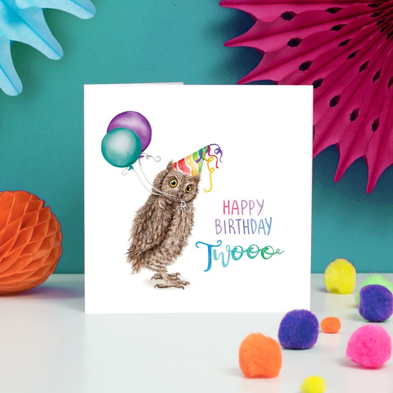Owl Birthday Card Cute Funny Pun Card Etsy UK