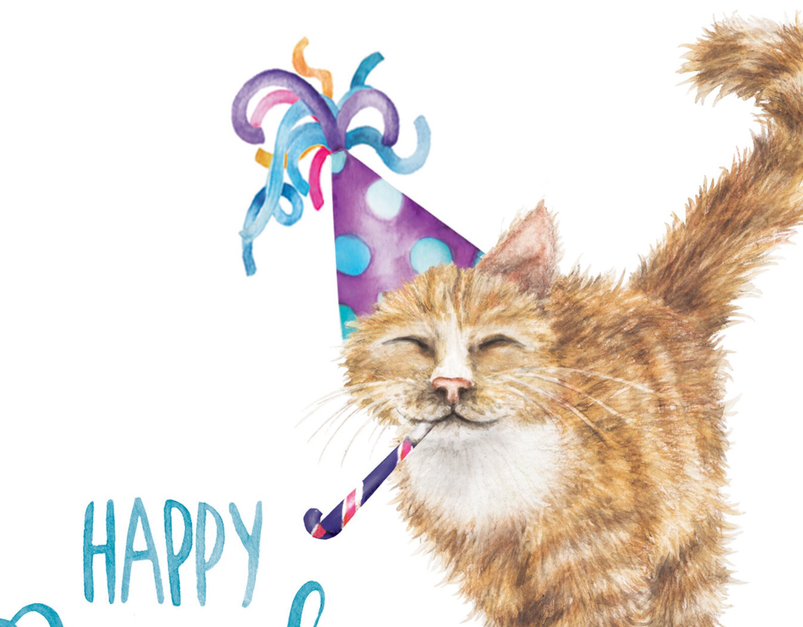 Cat Birthday Card | Cute, Funny, Ginger Tabby Card - Etsy UK