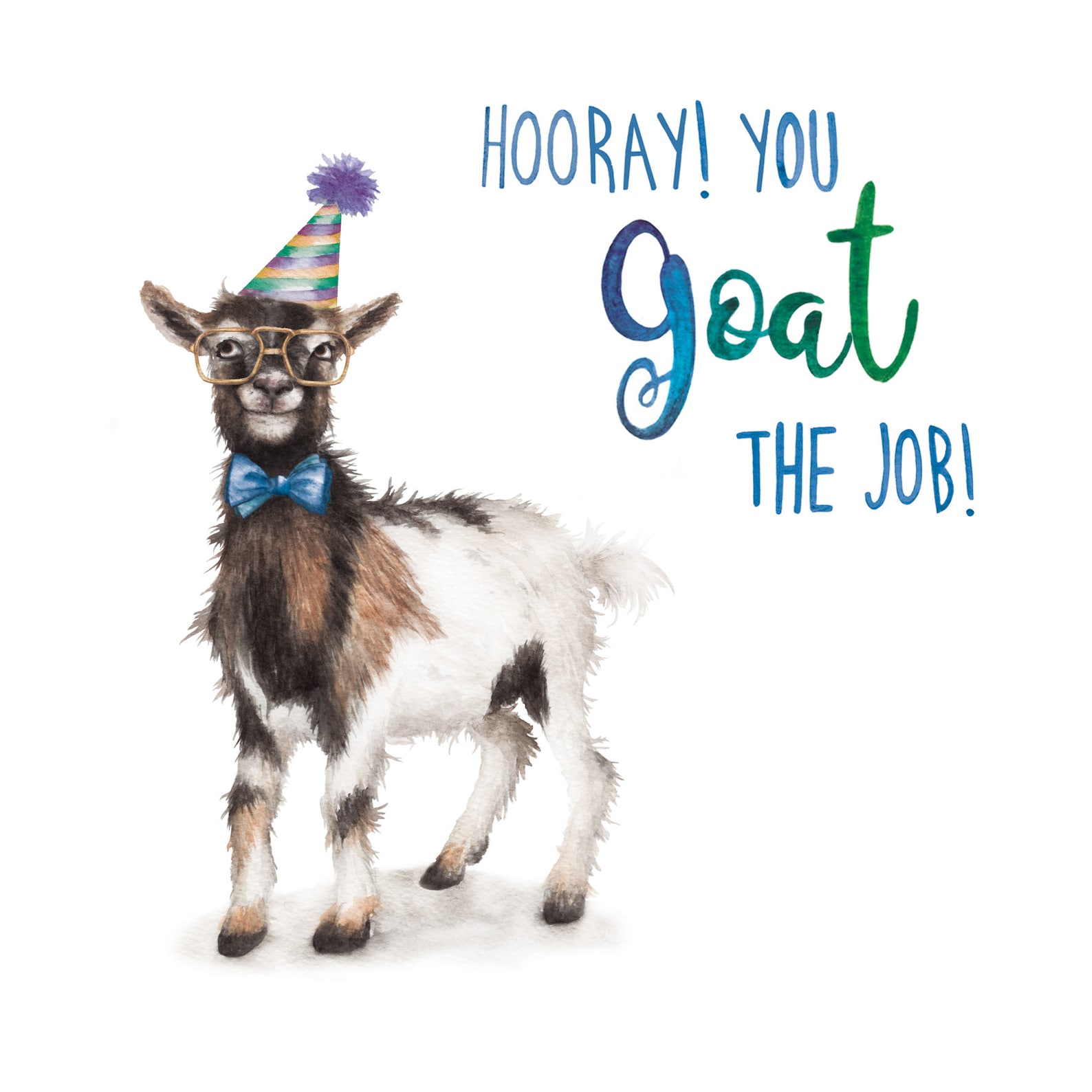 You Got the Job Card Funny Congratulations Goat Promotion Etsy UK