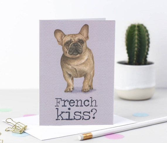 Handmade Personalised French Bulldog Birthday Anniversary Valentines Card