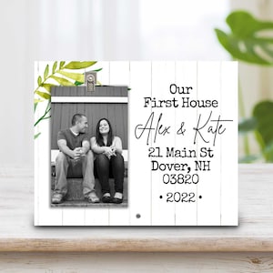 Housewarming Gift - First House Gift - Personalized Housewarming Frame - House Sale Gift - Moving Gift - Photo Frame - New Home Frame Gift