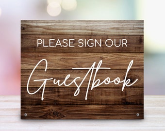 Sign Our Guestbook Wedding Sign - Personalized 8x10 Wedding Sign - Guest Book Sign - Wedding Table Sign - Wedding Guest Book Sign In Table
