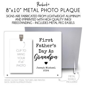 First Father's Day as Grandpa Gift Frame New Grandfather Gift New Grandpa Picture Frame New Family Photo Frame New Dad Photo Plaque 1