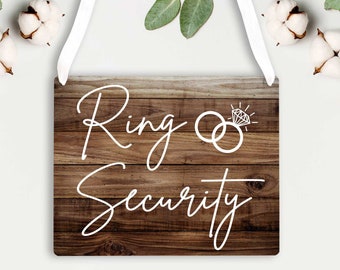 Ring Bearer Wedding Sign - Ring Security - Funny Ring Bearer Sign - Flower Girl Sign - Has Anyone Seen The Rings Sign - Custom Wedding Sign