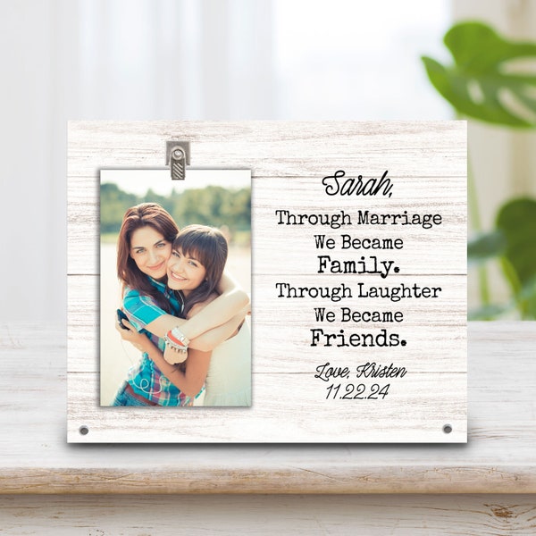 Sister In Law Wedding Gift- Sister Wedding Gift - Personalized Picture Frame - Wedding Frame - Family Gift - Sister In Law Gift Photo Frame