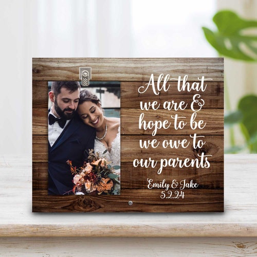 Personalized Parents of the Bride & Groom Picture Frame Etsy