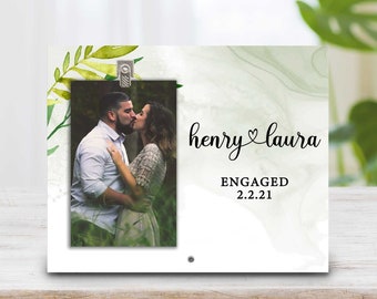 Engagement Gift For Couple - Engaged Picture Frame - Engagement Gift - Personalized Engagement Gift -Gift for Couple -Wedding Shower Gift