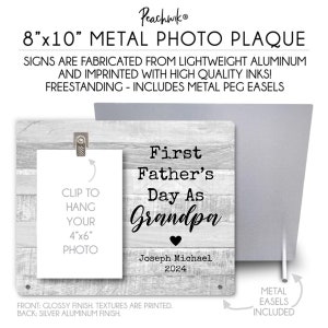 First Father's Day as Grandpa Gift Frame New Grandfather Gift New Grandpa Picture Frame New Family Photo Frame New Dad Photo Plaque 4