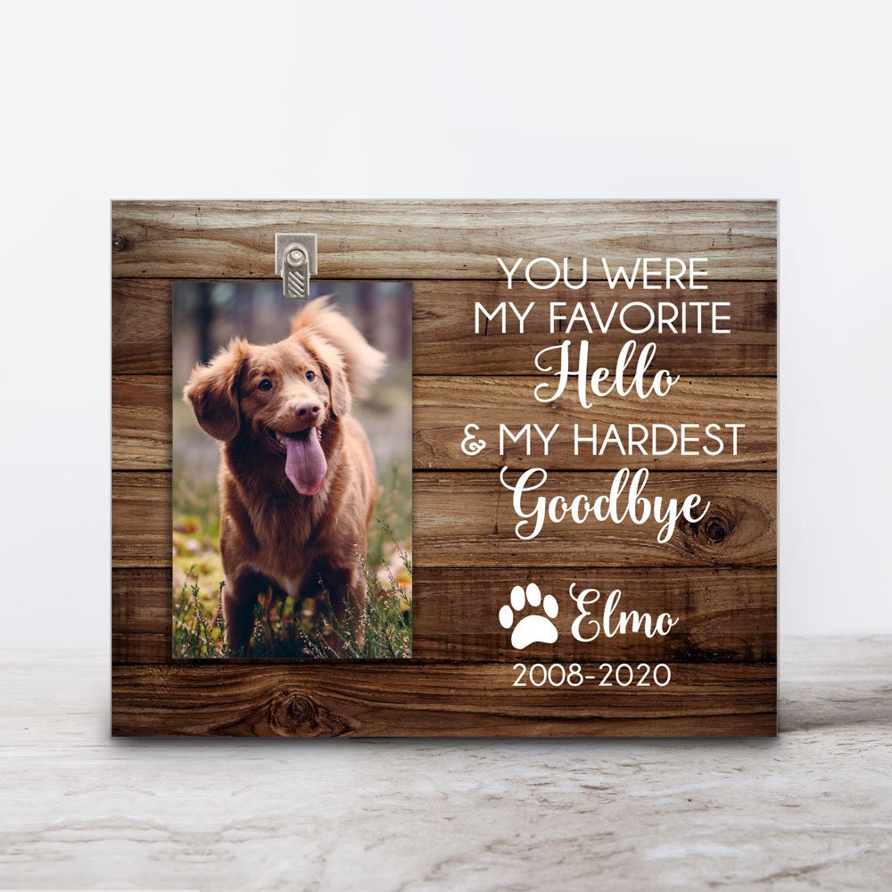 Pet Loss Gift Pet Memorial Picture Frame Pet Sympathy Gift