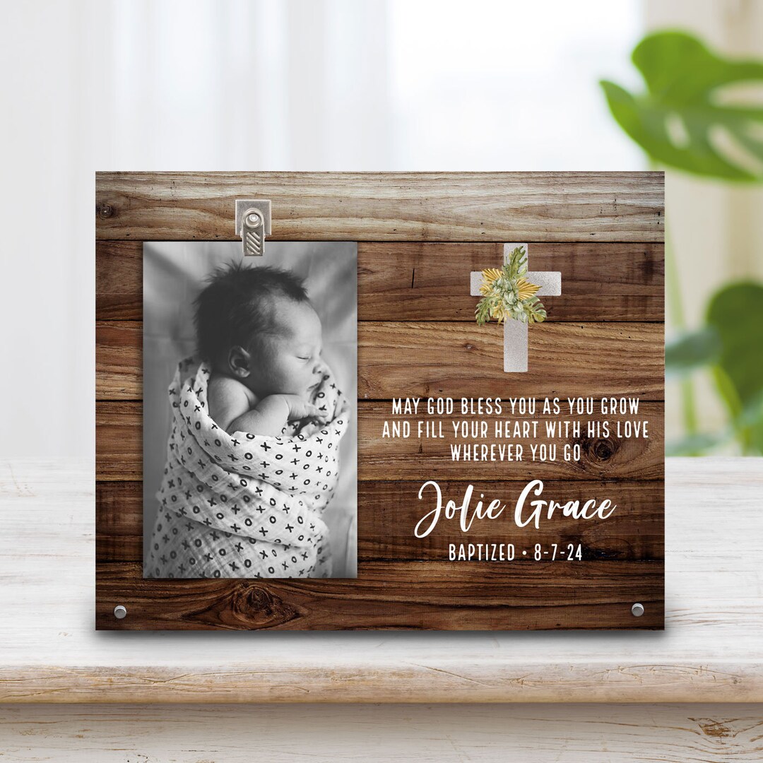 thumbnail image 2 of Baby Dedication Gift Handmade Aqua Glass Cross - Perfect Baptism Gift Baptism Gifts 2 of 13