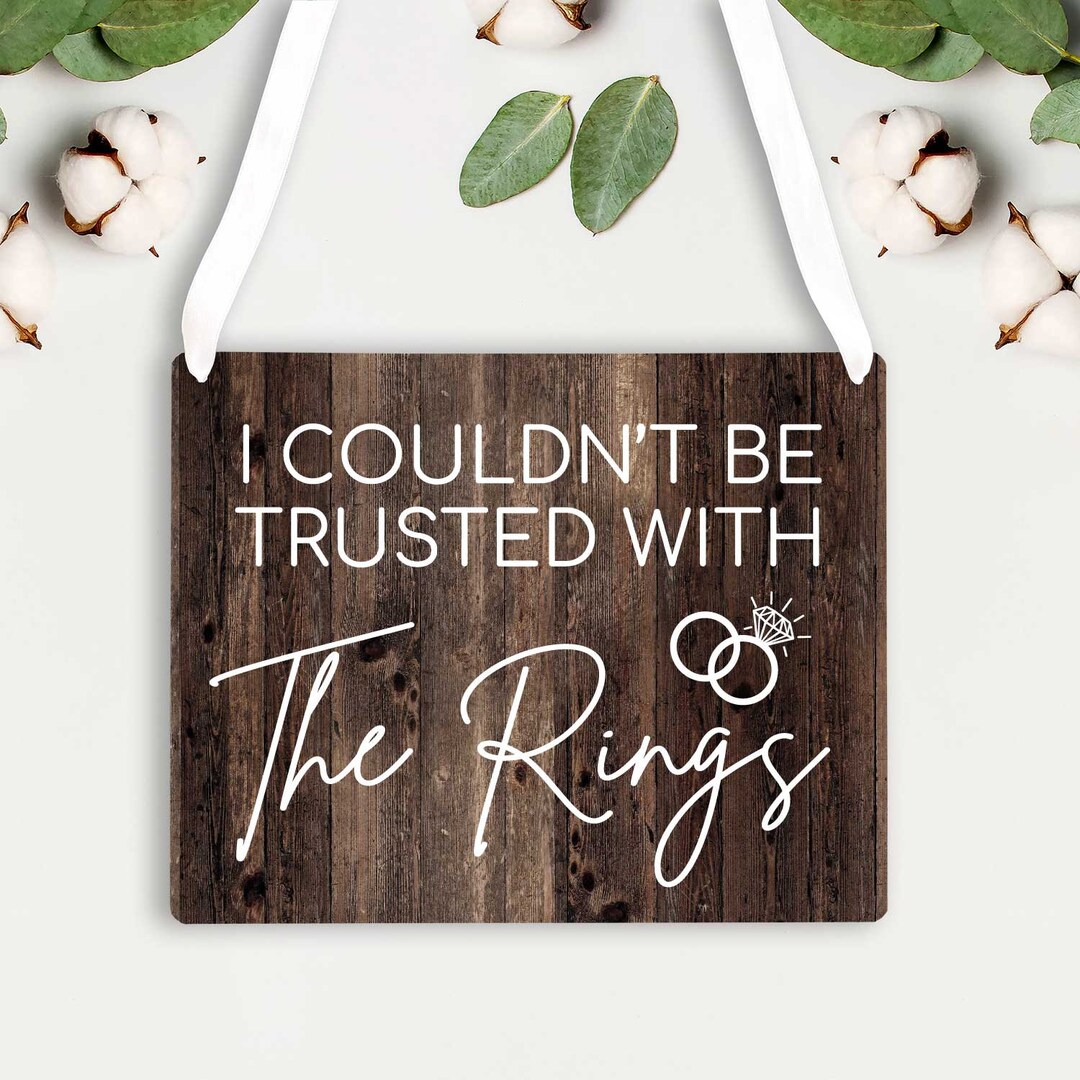 Ring Bearer Wedding Sign Ring Security Funny Ring Bearer Sign Flower