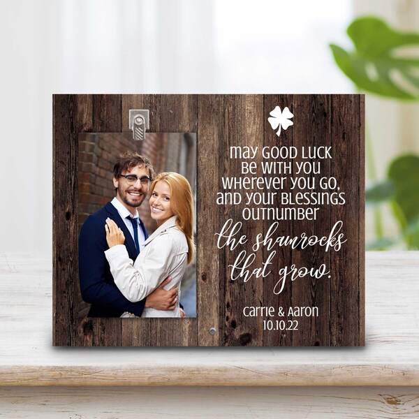 Personalized Irish Blessing Picture Frame - Engagement Couple Gift - Newlywed Gift - Anniversary Frame Gift - Gift for Couple - Shamrock