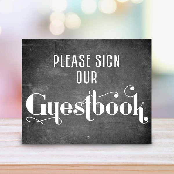Chalkboard Guestbook - Etsy