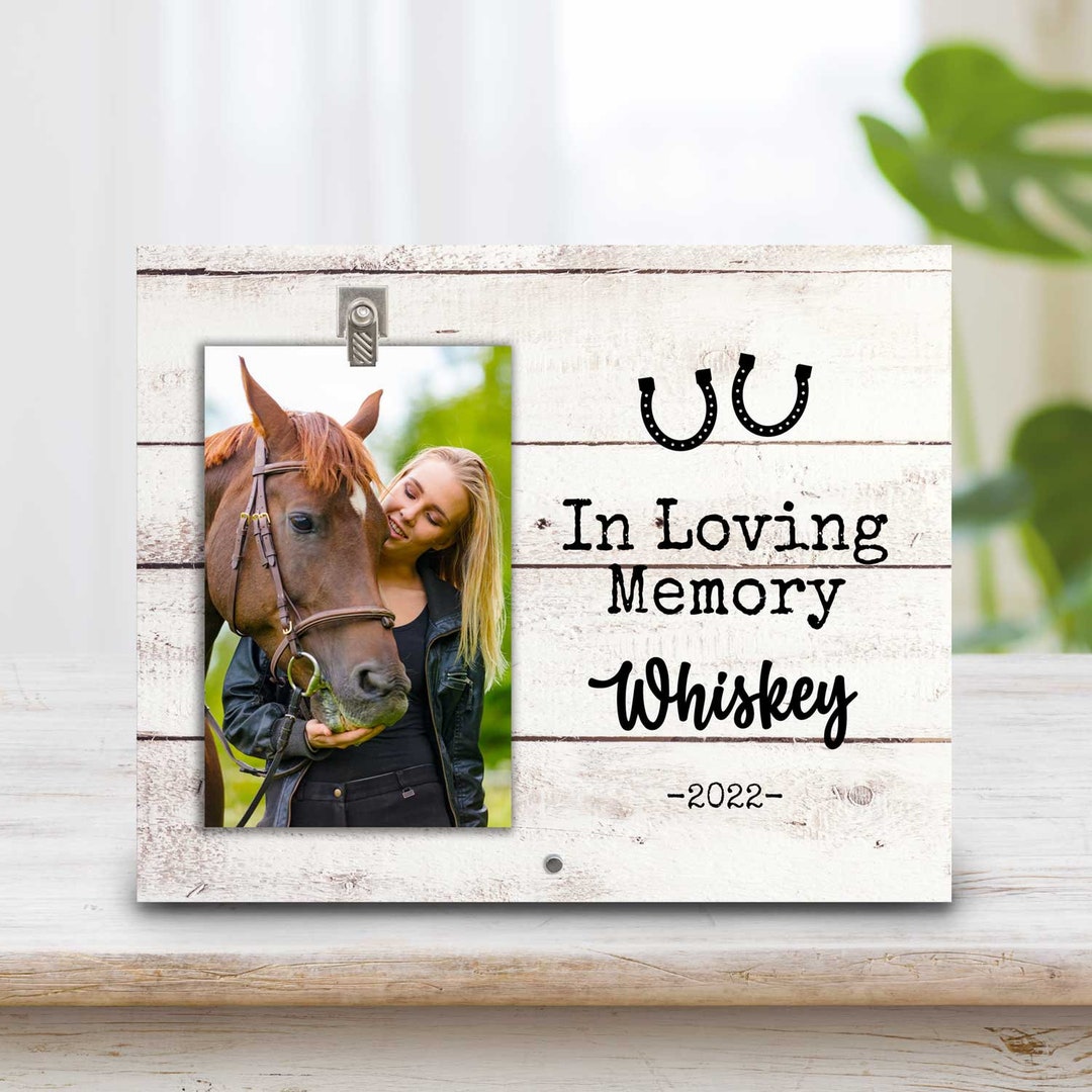 Horse Memorial Gift Horse Memorial Frame Pet Loss Gift Etsy