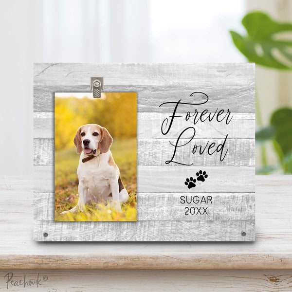Pet Loss Memorial Gift -  Loss of Cat Gift - Dog Loss Gift - Metal Picture Frame Plaque - Metal Photo Frame Gift - Pet Sympathy Gift