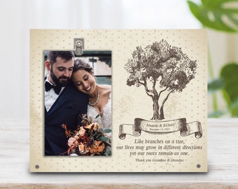 Grandparents Wedding Gift- Personalized Picture Frame - Wedding Gift Photo Frame Personalized - Grandparents Thank You Gift Photo Frame