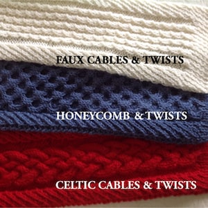 Scarf Knitting Patterns - Cables & Twists: 3 Simple Knitted Scarves