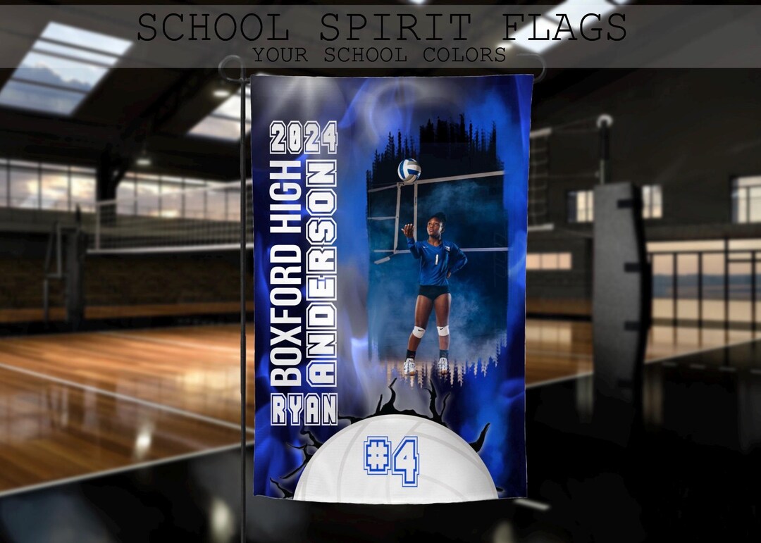 Personalized Senior Volleyball Garden Flag: Varsity Sports Photo Yard ...