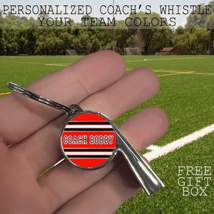 Personalized Whistle, Custom Whistle Key Ring, Coachs Gift, Referee Gift, PE Teacher Gift, Personal Trainer Gift, Custom Coach Whistle