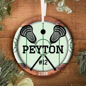 Personalized  Lacrosse Christmas Ornament, Personalized Lacrosse Ornament, Personalized Ornament, Personalized Lacrosse Christmas Ornament