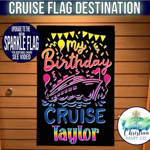 Cruise Magnet Birthday Trip Sign Banner Flag, Cruise Door Decoration, Cruise Cabin Door Sign, Magnetic Cruise Door Flag, Cruise Decoration
