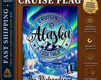 Cruise Magnet, Alaska Cruise Magnet, Cruise Door Decoration, Cruise Cabin Door Sign, Magnetic Cruise Door Flag, Cruise Door Banner