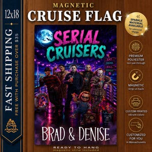Cruise Sign Magnet Halloween Cruise Door Flag Decoration, Cruise Door Sign, Cruise Door Flag, Cruise Door Banner, Couples Cruise Sign
