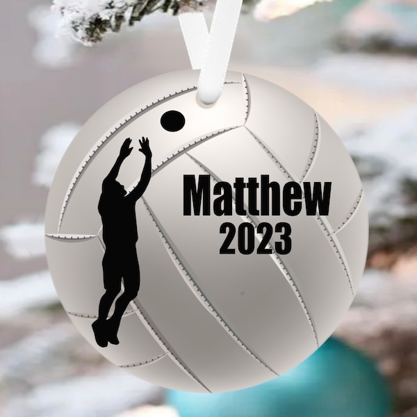 Volleyball player christmas ornament