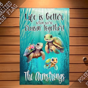 Magnetic Turtle Family Cruise Door Sign, Cruise Door Magnet, Cruise Door Decoration, Cruise Door Sign, Cruise Door Flag, Cruise Door Banner