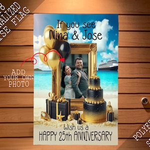 Anniversary Cruise Door Magnet, Magnetic Anniversary Cruise Door Sign