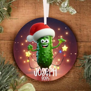 Pickle Christmas Ornament, Hide The Pickle Ornament, Personalized Ornament, Personalized Gherkin  Ornament, Hide The Pickle Ornament