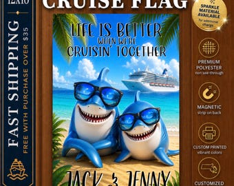 Cruise Sign Magnet, Shark Partners Cruise, Couples Cruise Sign, Cruise Door Decoration, Cruise Cabin Door Sign, Magnetic Cruise Door Banner