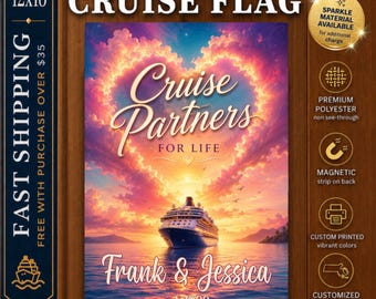 Cruise Magnet, Couples Cruise Sign Flag, Cruise Door Decoration, Cruise Cabin Door Sign, Magnetic Cruise Door Flag, Anniversary Honeymoon