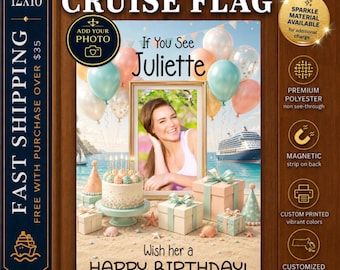 Birthday Cruise Sign Magnet, Birthday Cruise Sign, Cruise Door Decoration, Cruise Cabin Door Sign, Magnetic Cruise Door Banner, Personalized