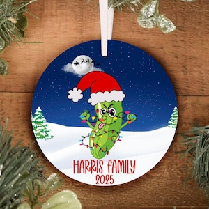 Pickle Christmas Ornament, Hide The Pickle Ornament, Personalized Ornament, Personalized Gherkin  Ornament, Hide The Pickle Ornament