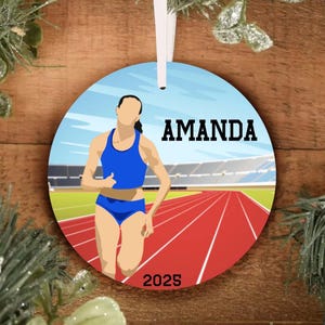 Personalized Girls Track and Field Sprint Relay  Christmas Ornament, Personalized Ornament, Ornament, Track Ornament, High School College